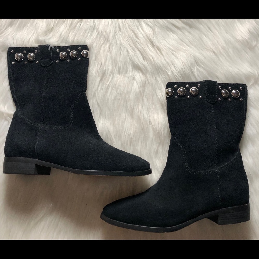 Michael Kors”Hayes”Sphere Stud Suede Booties-5.5 - Picture 4 of 12